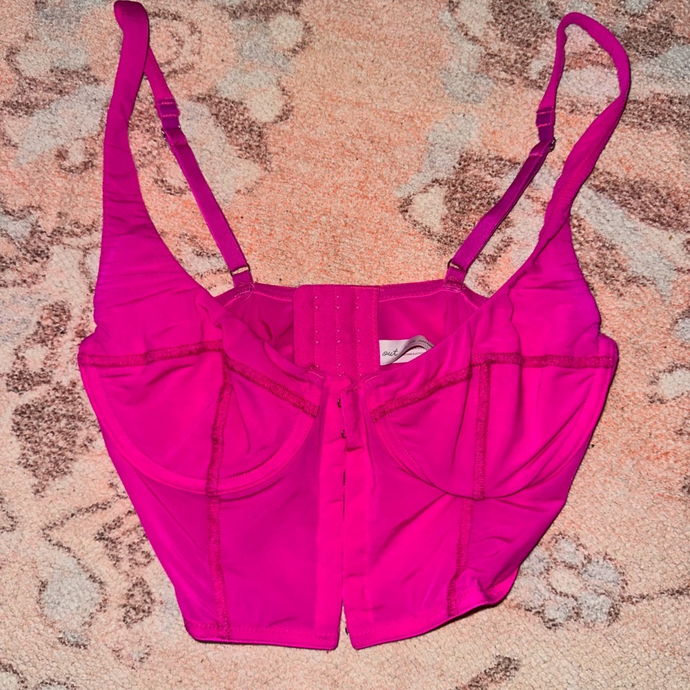 Hot pink corset